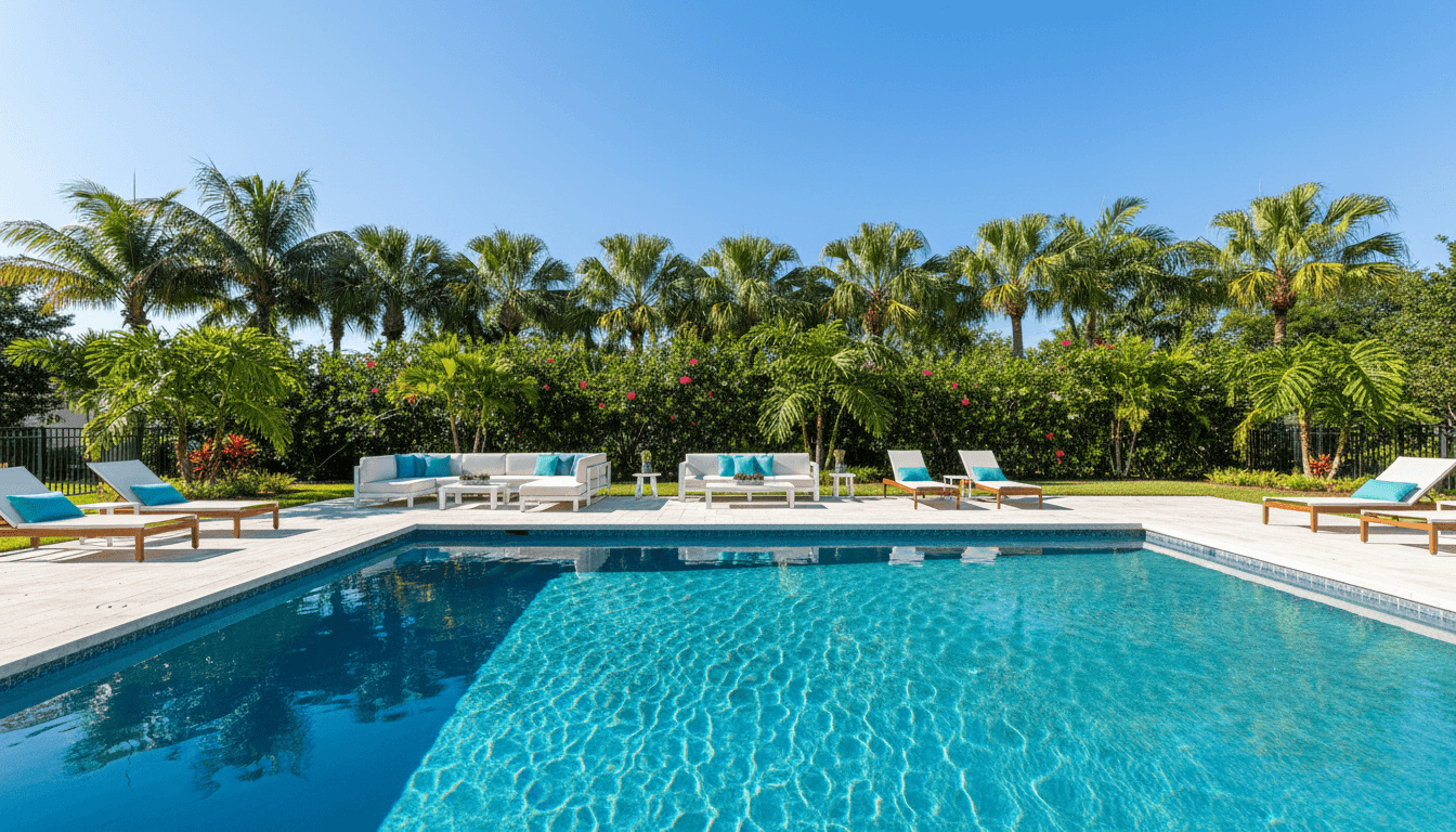 Beautiful maintained swimming pool in Central Florida home